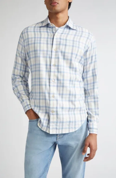 Eleventy Plaid Button-up Shirt In Multi