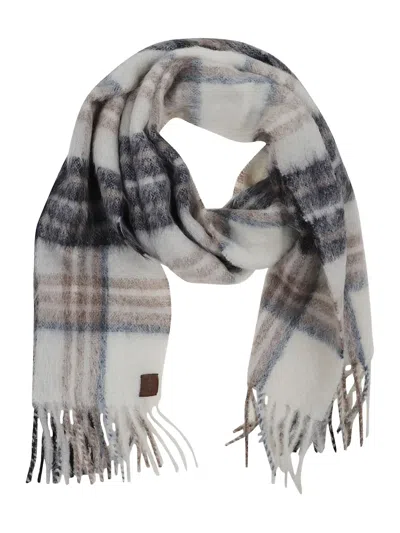 ELEVENTY PLAID FRINGED SCARF