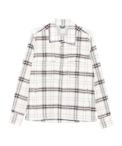 Eleventy Plaid Long-sleeved Shirt In Neutral