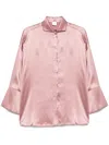 Eleventy Plain Silk Shirt In Pink