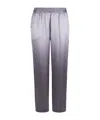 Eleventy Plain Silk Trousers In Gray