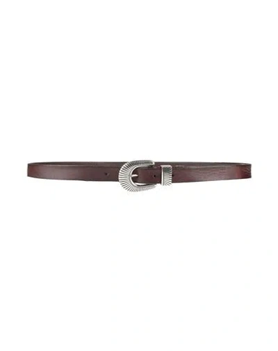 Eleventy Platinum Man Belt Dark Brown Size 38 Leather