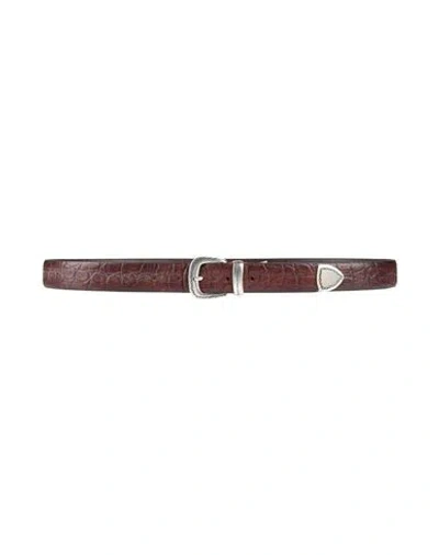 Eleventy Platinum Man Belt Dark Brown Size 38 Leather