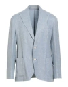 Eleventy Platinum Man Blazer Light Blue Size 48 Linen, Wool, Silk In Blue