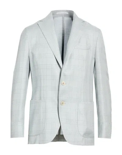 Eleventy Platinum Man Blazer Light Grey Size 40 Cashmere, Silk, Linen In Gray