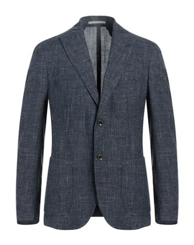 Eleventy Platinum Man Blazer Midnight Blue Size 44 Wool, Silk, Linen
