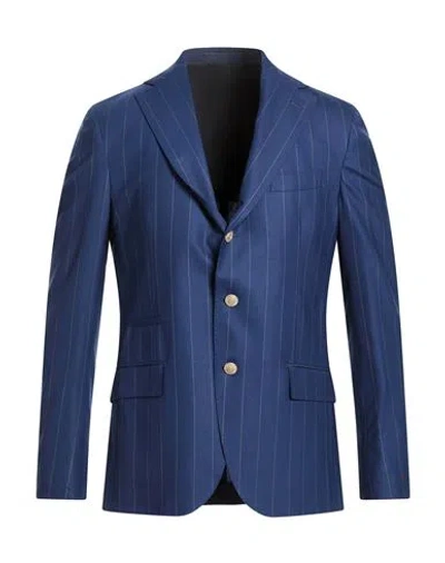 Eleventy Platinum Man Blazer Navy Size 40 Wool, Silk, Elastane In Blue