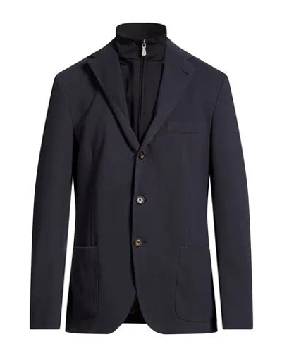 Eleventy Platinum Man Blazer Navy Size 44 Cotton, Polyamide, Elastane In Blue