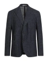 Eleventy Platinum Man Blazer Navy Size 48 Wool, Silk, Linen In Gray