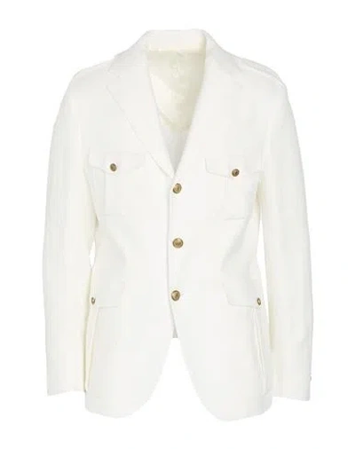 Eleventy Platinum Man Blazer White Size 40 Linen