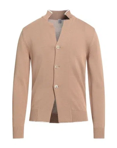 Eleventy Platinum Man Cardigan Camel Size S Cotton In Brown