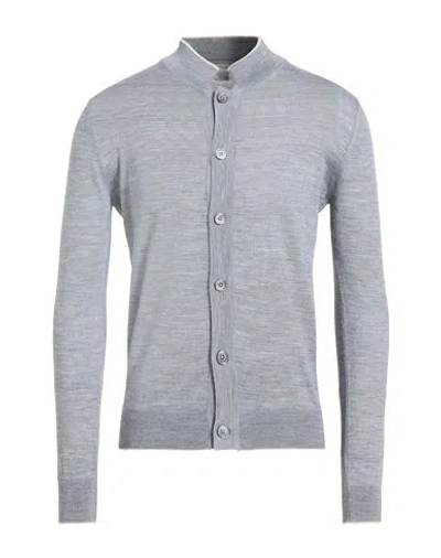 Eleventy Platinum Man Cardigan Grey Size M Wool, Silk In Gray