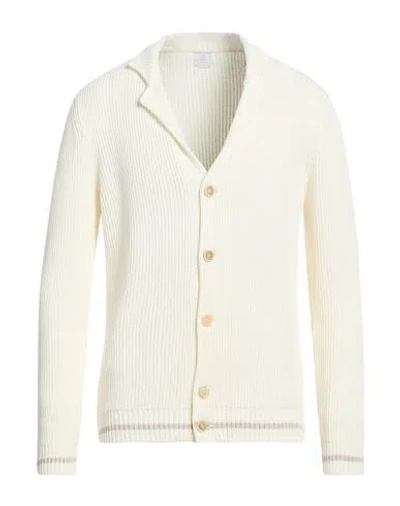 Eleventy Platinum Man Cardigan Ivory Size Xxl Cotton In Orange