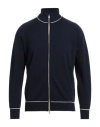 Eleventy Platinum Man Cardigan Midnight Blue Size S Wool