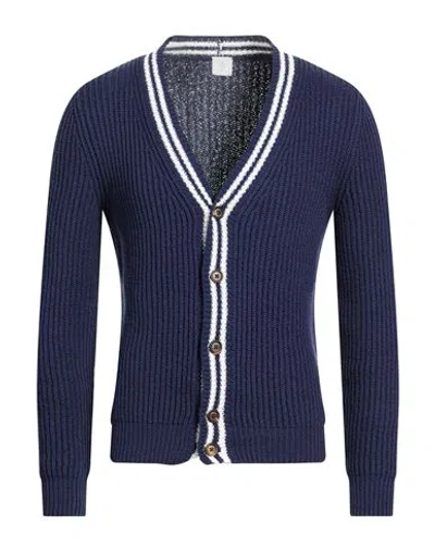 Eleventy Platinum Man Cardigan Navy Size M Cotton In Blue
