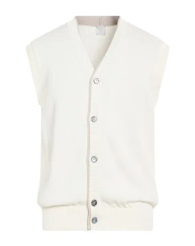 Eleventy Platinum Man Cardigan Off White Size Xl Cotton In Neutral