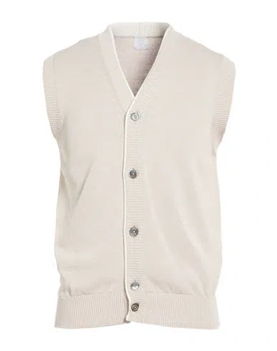 Eleventy Platinum Man Cardigan Sand Size M Cotton In Neutral