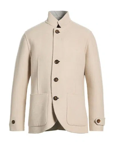 Eleventy Platinum Man Coat Beige Size 48 Cashmere In Neutral