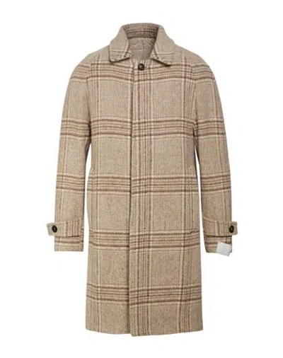 Eleventy Platinum Man Coat Sand Size 40 Wool, Alpaca Wool, Polyamide In Neutral