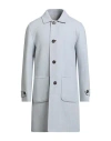 Eleventy Platinum Man Coat Sky Blue Size 50 Wool In Gray