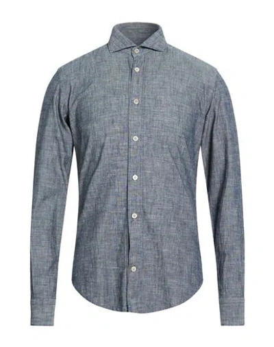 ELEVENTY ELEVENTY PLATINUM MAN DENIM SHIRT BLUE SIZE S COTTON