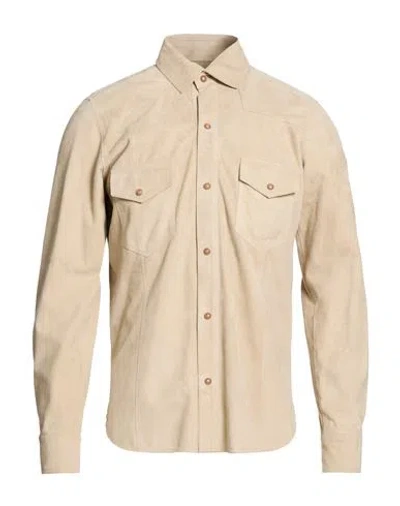 Eleventy Platinum Man Jacket Beige Size 40 Goat Skin In Neutral