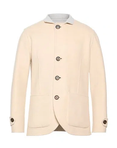 Eleventy Platinum Man Jacket Cream Size 50 Wool In Pink
