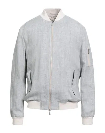 Eleventy Platinum Man Jacket Grey Size 46 Linen In Gray