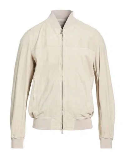 Eleventy Platinum Man Jacket Light Grey Size 40 Goat Skin, Cotton, Lyocell In Gray