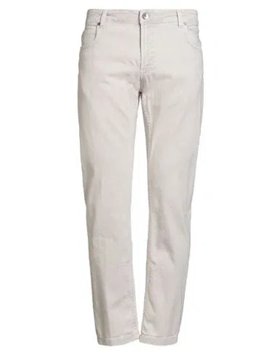 Eleventy Light Beige Cotton Denim Trousers With Classic Five-pocket Design In Neutral