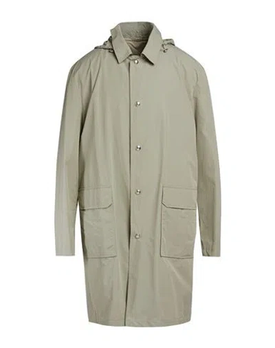 Eleventy Platinum Man Overcoat & Trench Coat Sage Green Size 48 Polyamide, Cotton