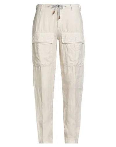 Eleventy Platinum Man Pants Beige Size 38 Linen In Neutral
