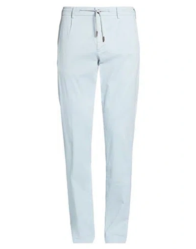 Eleventy Platinum Man Pants Sky Blue Size 34 Cotton, Lyocell, Silk, Elastane