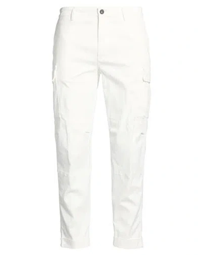 Eleventy Platinum Man Pants White Size 33 Cotton, Lyocell, Silk, Elastane
