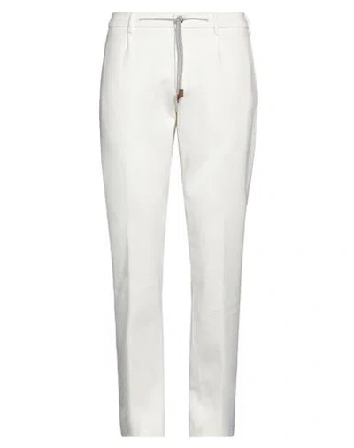 Eleventy Platinum Man Pants White Size 40 Cotton, Elastane