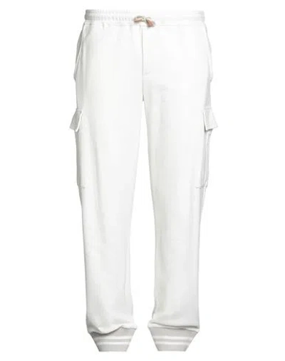Eleventy Platinum Man Pants White Size Xxl Cotton, Cashmere