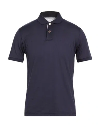 Eleventy Platinum Man Polo Shirt Navy Size Xxl Cotton In Blue