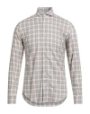 Eleventy Platinum Man Shirt Light Brown Size S Cotton In Multi