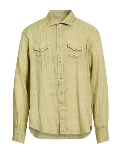 Eleventy Platinum Man Shirt Light Green Size 3xl Linen
