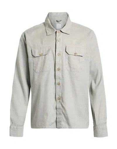 Eleventy Platinum Man Shirt Light Grey Size Xxl Linen, Cotton, Elastane In Gray