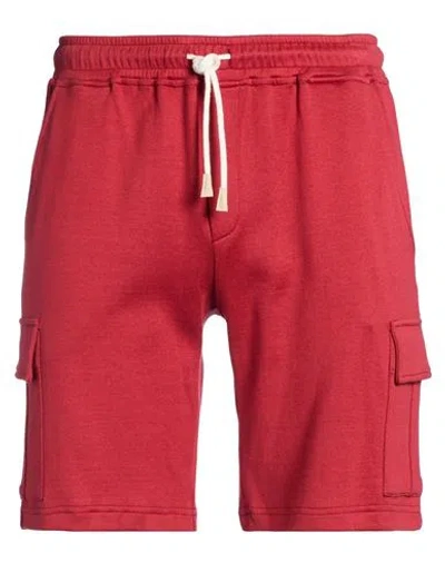 Eleventy Platinum Man Shorts & Bermuda Shorts Brick Size M Cotton, Polyamide In Red