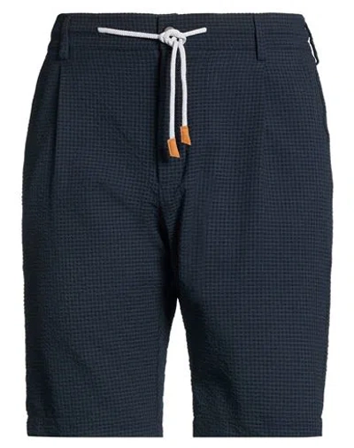 Eleventy Platinum Man Shorts & Bermuda Shorts Midnight Blue Size 33 Polyester In Multi