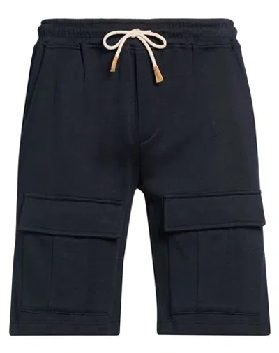 Eleventy Platinum Man Shorts & Bermuda Shorts Midnight Blue Size 3xl Cotton, Elastane