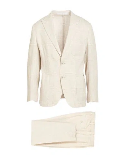 Eleventy Platinum Man Suit Beige Size 42 Linen, Wool, Silk, Elastane In Neutral