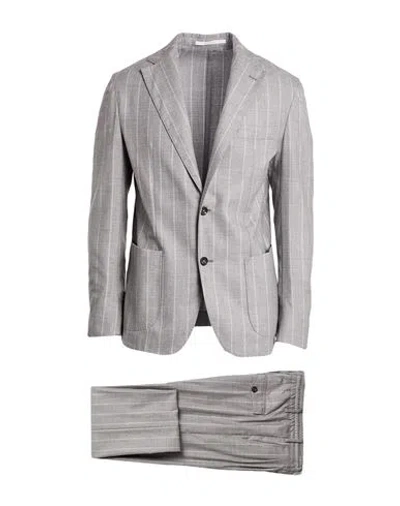 Eleventy Platinum Man Suit Light Grey Size 44 Cashmere, Elastane In Gray