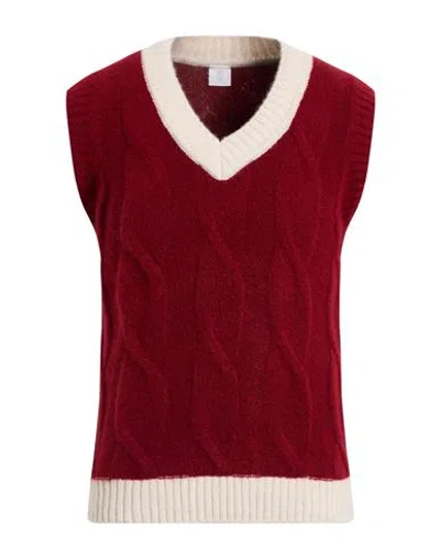 Eleventy Platinum Man Sweater Brick Size M Cashmere, Silk, Polyester In Red