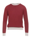 Eleventy Platinum Man Sweater Brick Size Xxl Wool In Burgundy