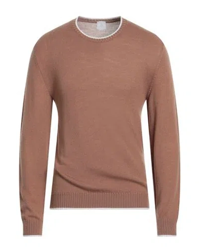 Eleventy Platinum Man Sweater Brown Size 3xl Wool
