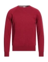 Eleventy Platinum Man Sweater Burgundy Size 3xl Cashmere In Burgundy