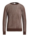 Eleventy Platinum Man Sweater Dark Brown Size M Wool In Brown
